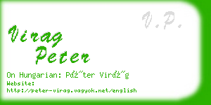 virag peter business card